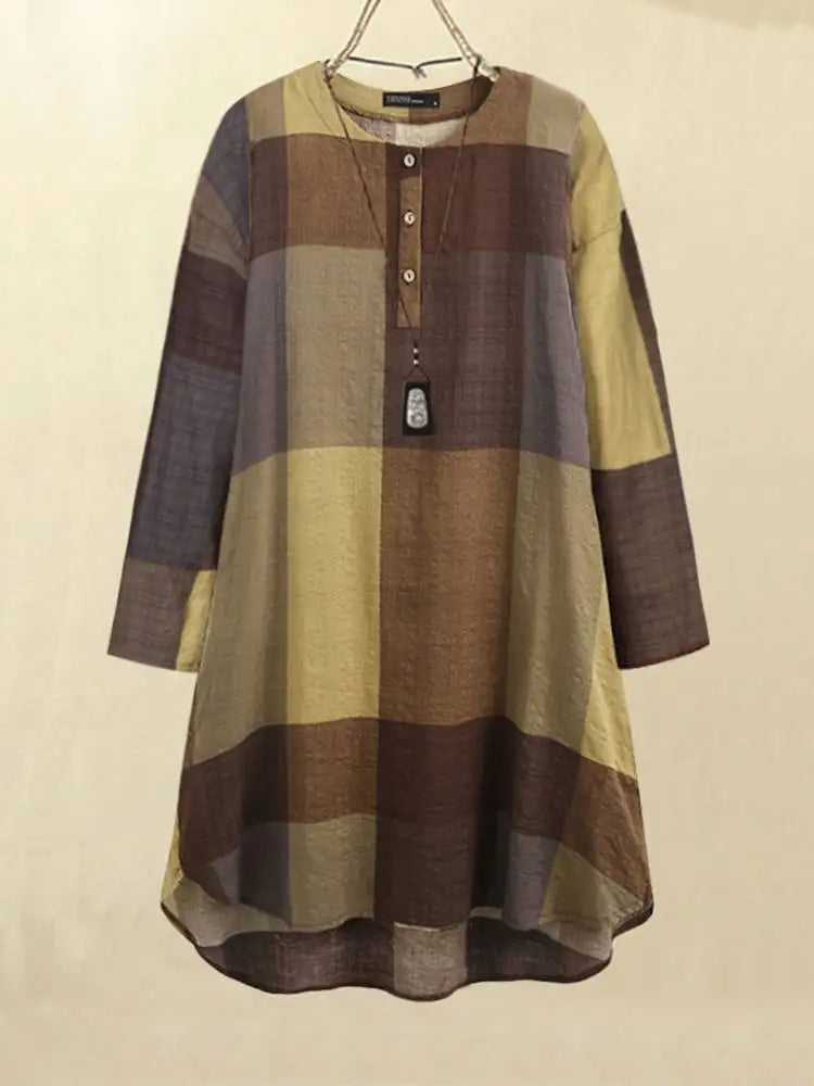 Deborah™ Cozy Plaided Dress
