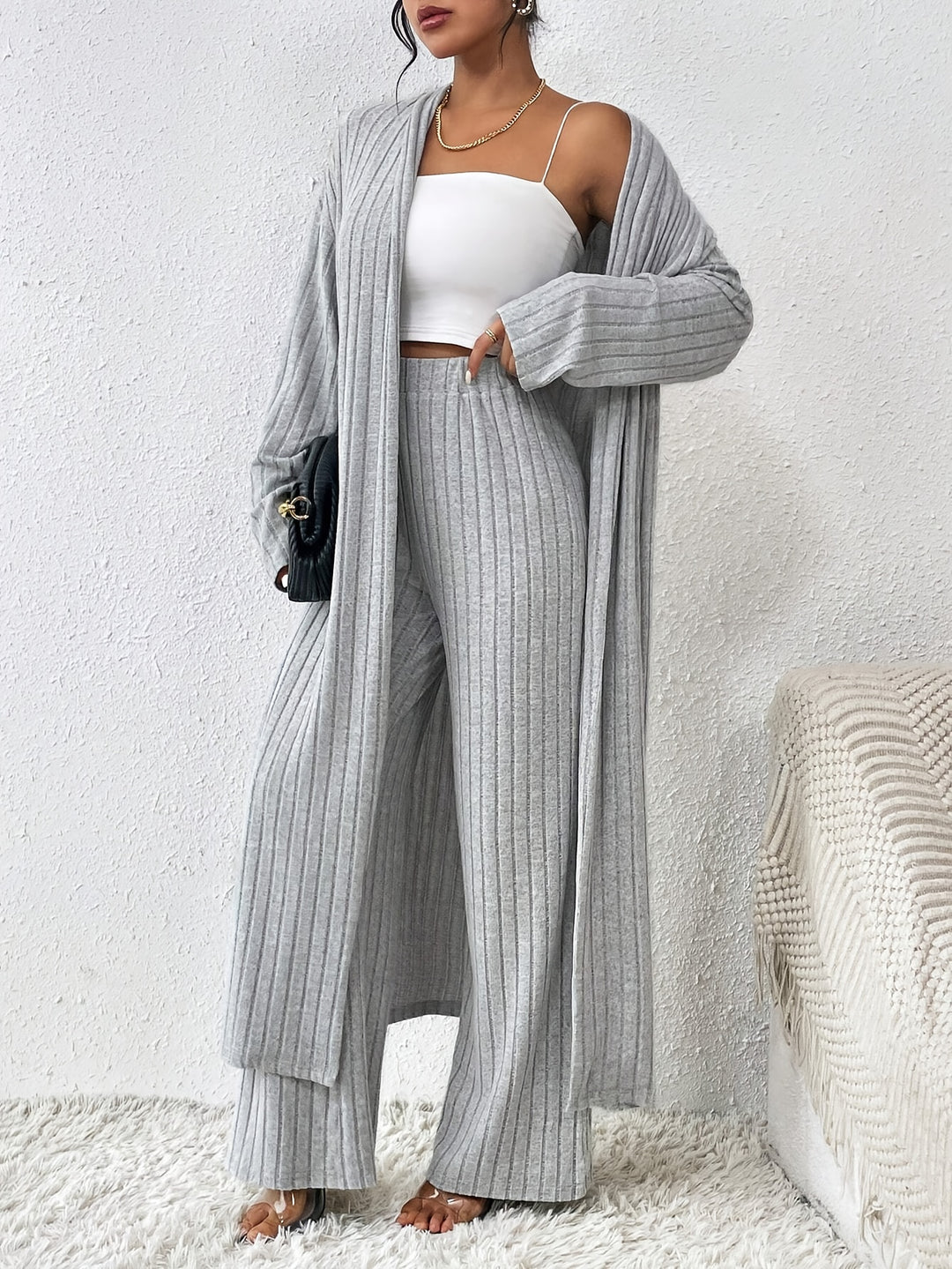 Hazel - Comfy Long Cardigan & Pants Set