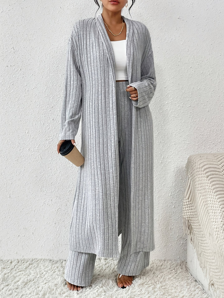 Hazel - Comfy Long Cardigan & Pants Set